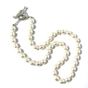 TIFFANY Silver Pearl Heart Necklace